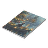 Black Cat Weihnachten Feierliche Reise Notizblock (Rotiert)