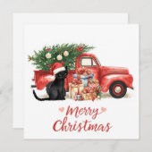 Black Cat Weihnachten für Katzen Liebhaber (Vorne/Hinten)