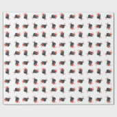 Black Cat Weihnachtsfeiertage Geschenkpapier (Flach)