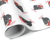 Black Cat Weihnachtsfeiertage Geschenkpapier (Rolleneckpunkt)