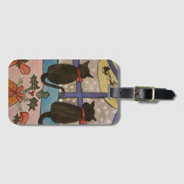 Black Cat Weihnachtsgeschenk Tag Gepäckanhänger