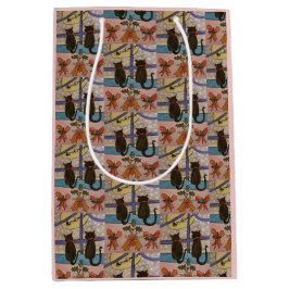 Black Cat Weihnachtsgeschenk-Tasche Mittlere Geschenktüte
