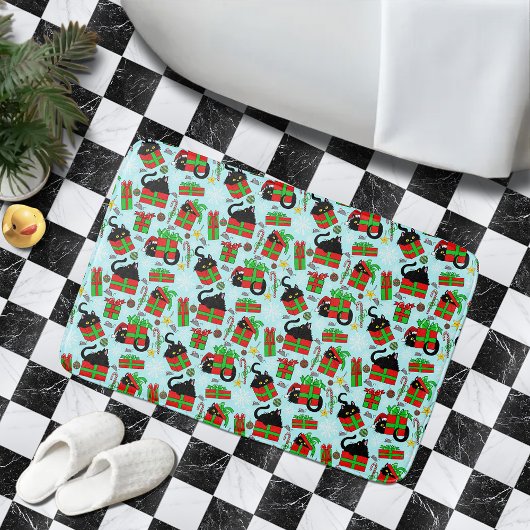 Black Cat Weihnachtsgeschenke Badematte