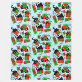 Black Cat Weihnachtsgeschenke Fleecedecke (Vorderseite)