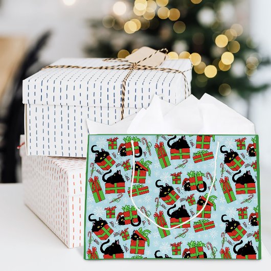 Black Cat Weihnachtsgeschenke Große Geschenktüte
