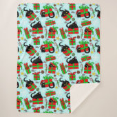 Black Cat Weihnachtsgeschenke Sherpadecke (Vorderseite)