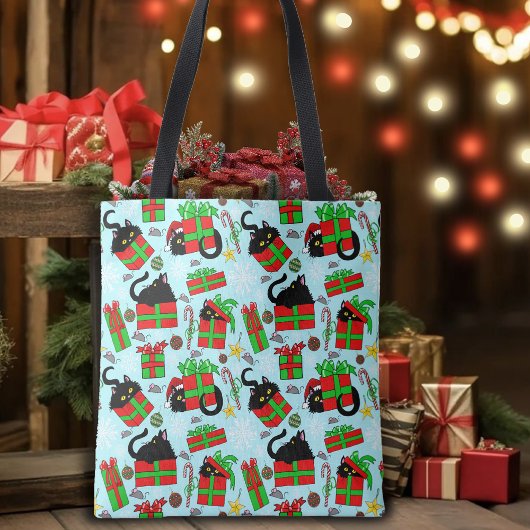 Black Cat Weihnachtsgeschenke Tasche