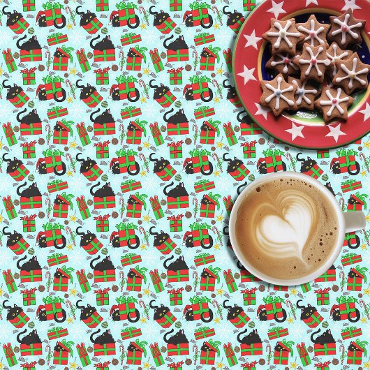 Black Cat Weihnachtsgeschenke Tischdecke