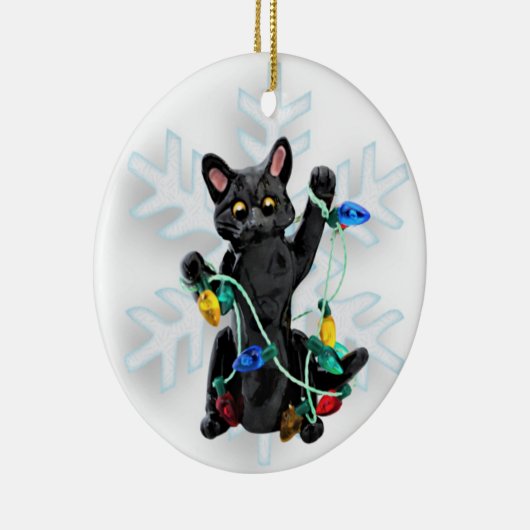 Black Cat Weihnachtsschmuck (Rechts)