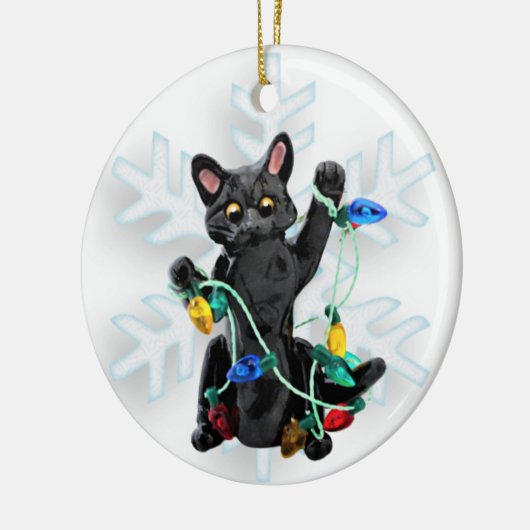 Black Cat Weihnachtsschmuck (Links)