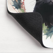 Black Cat Weihnachtsschreath Festivals Kitten Mousepad (Ecke)