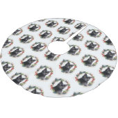 Black Cat Weihnachtsschreath Festivals Kitten Polyester Weihnachtsbaumdecke (Schrägansicht)