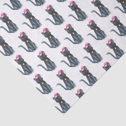 Black Cat Weihnachtszettel Seidenpapier (Ausschnitt)