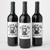 Black cat weinetikett (Flaschen)