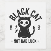 Black cat weinetikett (Einzelnes Label)