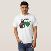 Black Cat What Christmas Cat Funny  T-Shirt (Vorne ganz)