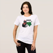 Black Cat What Christmas Cat Funny  Tri-Blend Shirt (Vorderseite voll)