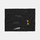 Black Cat What Knife Funny Murderous Halloween Pet Fleecedecke (Vorderseite (Horizontal))