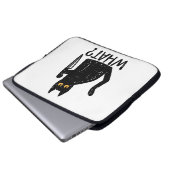 Black Cat What Knife Funny Murderween Pet Laptopschutzhülle (Vorne Knopf)