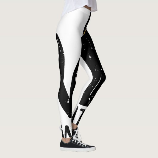 Black Cat What Knife Funny Murderween Pet Leggings (Rechts)