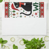 Black Cat What Pushing Christmas Tree Funny Cat Xm Geschirrtuch (Gefaltet)