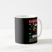Black Cat What Pushing Tree Over Ugly Christmas Sw Kaffeetasse (VorderseiteRechts)