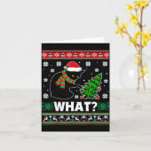 Black Cat What Pushing Tree Over Ugly Christmas Sw Karte (Gelbe Blume)