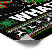 Black Cat What Pushing Tree Over Ugly Christmas Sw Poster (Ecke)