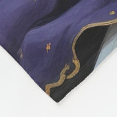 Black Cat Whimsical Halloween Malerei Fleecedecke (Ecke)