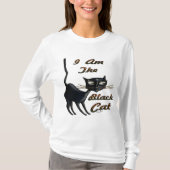 Black Cat Wicked Witween Halloween T-Shirt (Vorderseite)