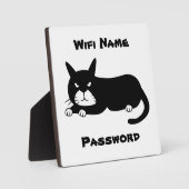 Black Cat Wifi-Erinnerung Fotoplatte (Vorderseite)
