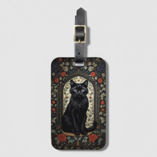 Black Cat William Morris Inspiriert Gepäckanhänger