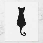 Black Cat Wine Label Weinetikett (Einzelnes Label)