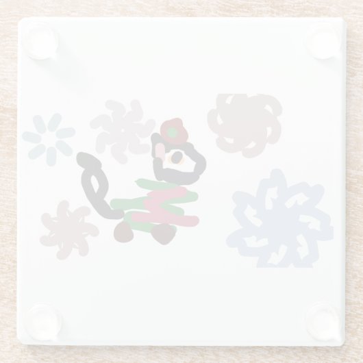 Black cat winter glasuntersetzer (Rückseite)