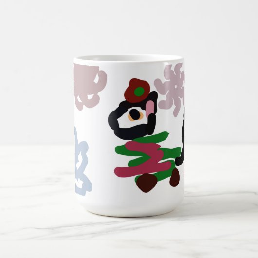 Black cat winter  kaffeetasse (Mittel)