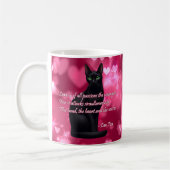 Black Cat Wisdom - Shiny Hearts Kaffeetasse (Links)