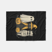 Black Cat Witch Ghost Y Halloween Pumpkin Men Kids Fleecedecke (Vorderseite (Horizontal))