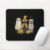 Black Cat Witch Ghost Y Halloween Pumpkin Men Kids Mousepad (Mit Mouse)
