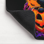 Black Cat Witch Hat Pumpkin Funny Halloween Men Wo Mousepad (Ecke)