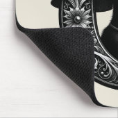 Black Cat Witch Hexerei Letter C Custom Initial Mousepad (Ecke)