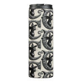 Black Cat Witch Hexerei Letter C Custom Initial Thermosbecher (Rückseite)