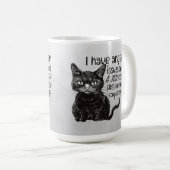 Black Cat With Anger Issues Kaffeetasse (VorderseiteRechts)