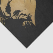 Black Cat with Golden Eyes Decoupage Seidenpapier (Detail)