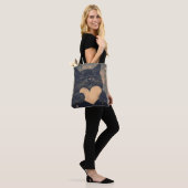 Black Cat with Golden Heart - Cat's Cosy Liebe Tasche (Am Model)