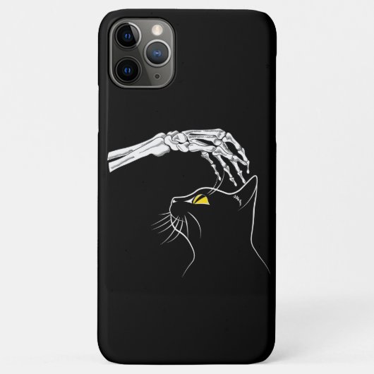 Black Cat With Skeleton Hand Halloween Spooky Case-Mate iPhone Hülle (Rückseite)