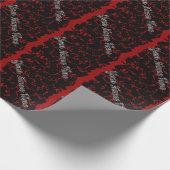 Black Cat Wrapping Paper Chat Weihnachtspapier Geschenkpapier (Ecke)