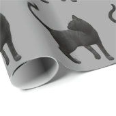 Black Cat Wrapping Paper Geschenkpapier (Rolleneckpunkt)