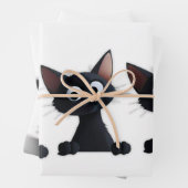 Black Cat Wrapping Paper Geschenkpapier Set (Beispiel)