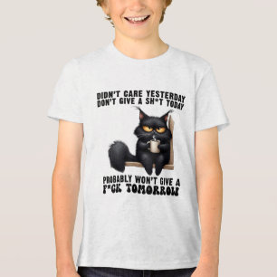 Black Cat wurde nicht Pflege gestern nicht geben e Tri-Blend Shirt