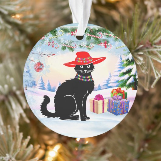 Black Cat X-mas Ornament (Baum)